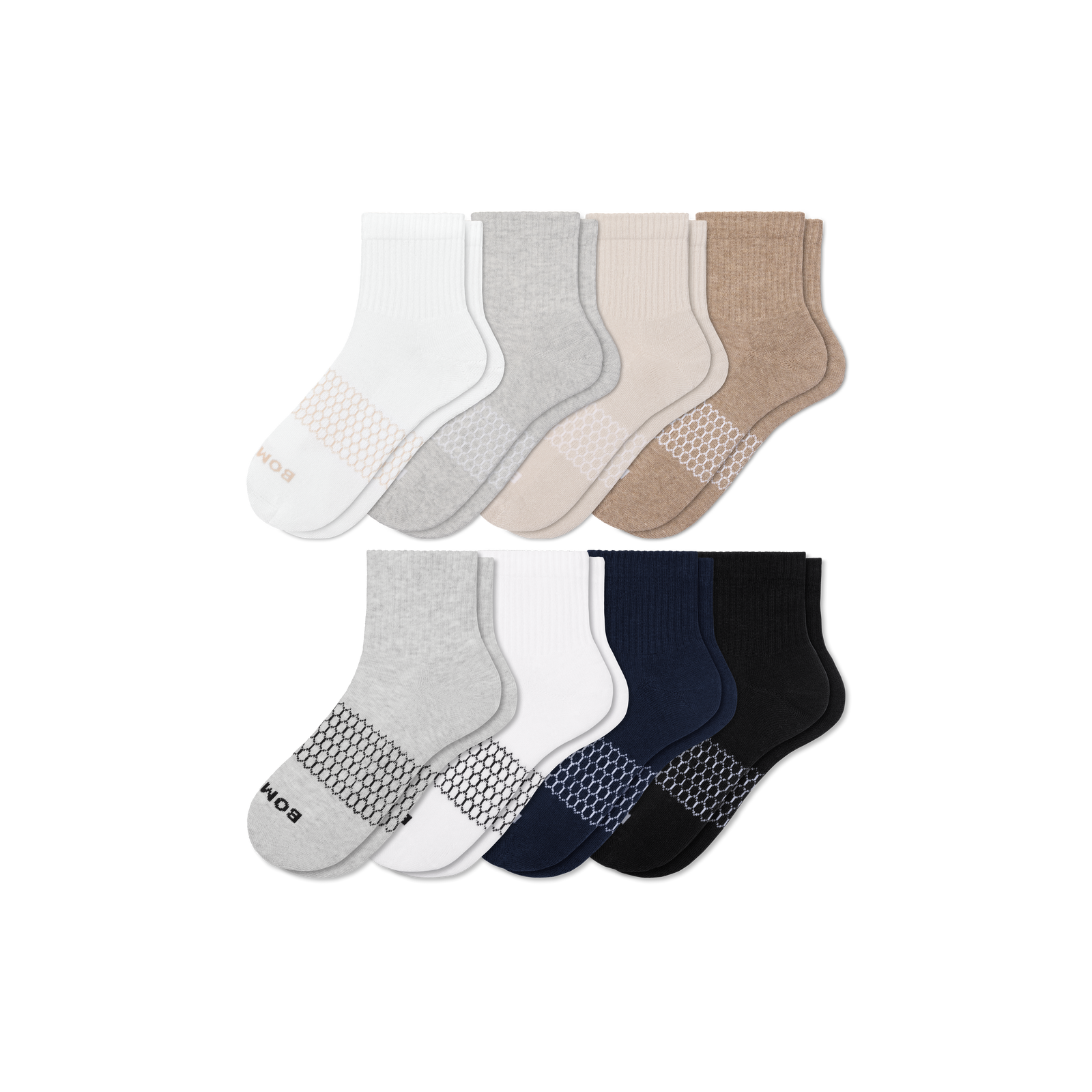 Women's Quarter Sock 8-Pack - solids mix L