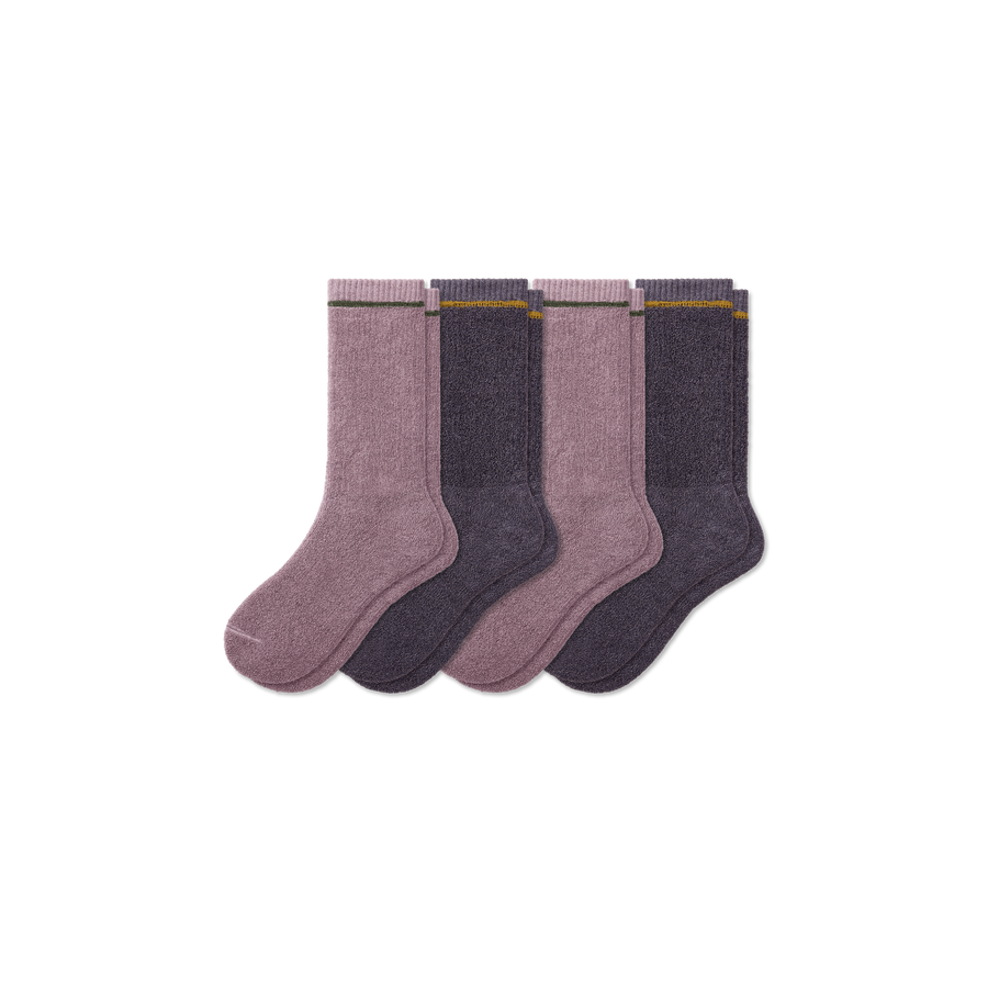 Women's Plush Terry Calf Sock 4-Pack - Breathable Hike Rotation