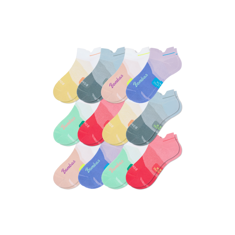 Women's Run Ankle Sock 12-Pack - Comfort Home Cushion