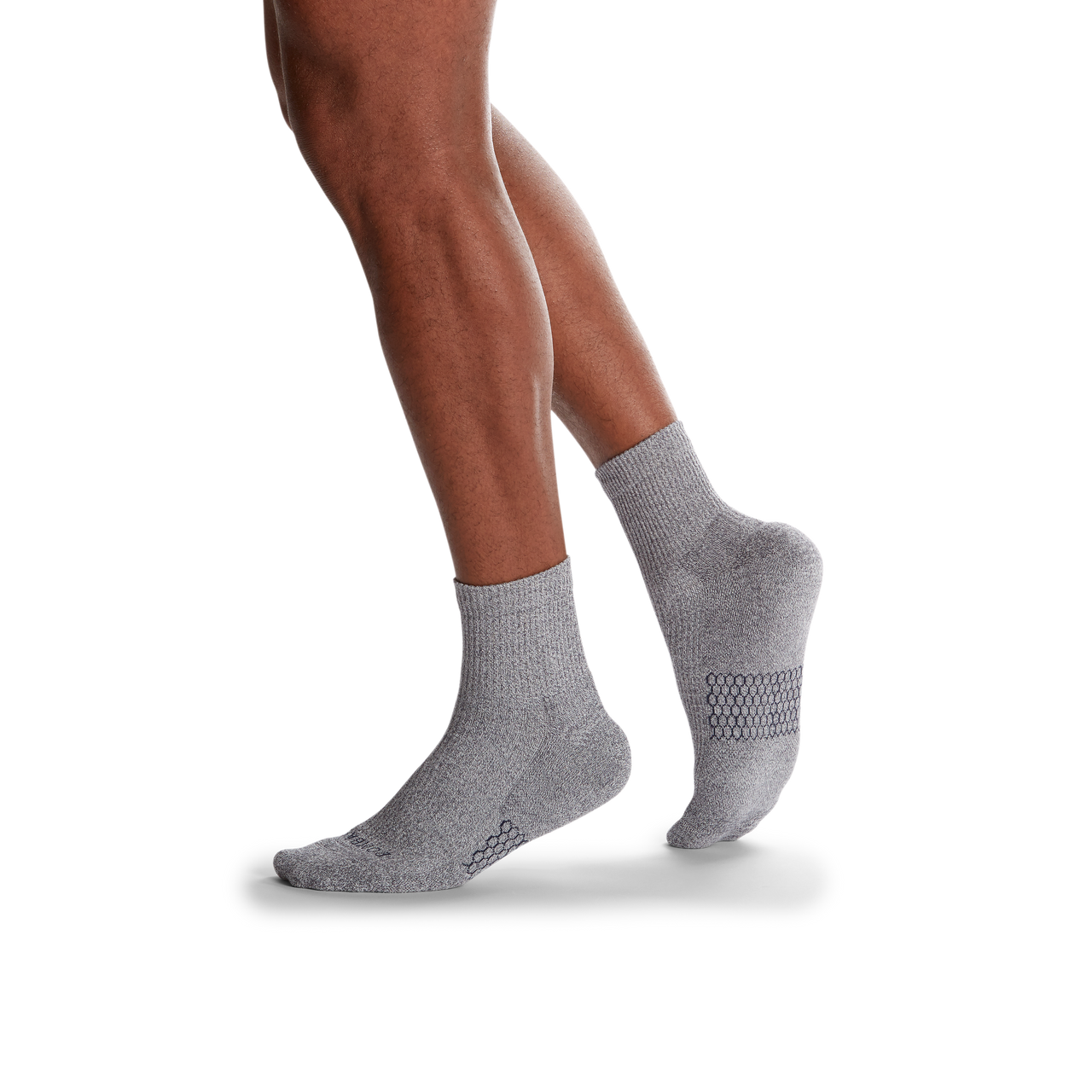 Modern Rib Quarter Socks - Washed Black MO2 [6005]