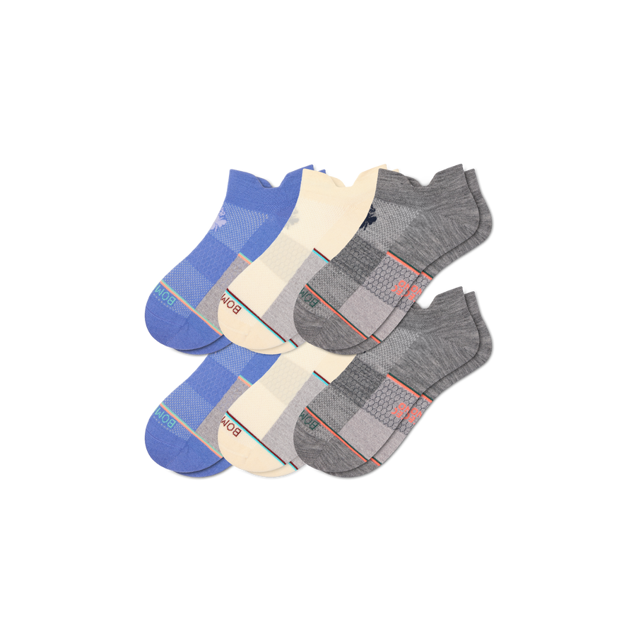 Women's UltraLite Sport Merino Wool Blend Ankle Sock 6-Pack - Everyday Low Cut Support