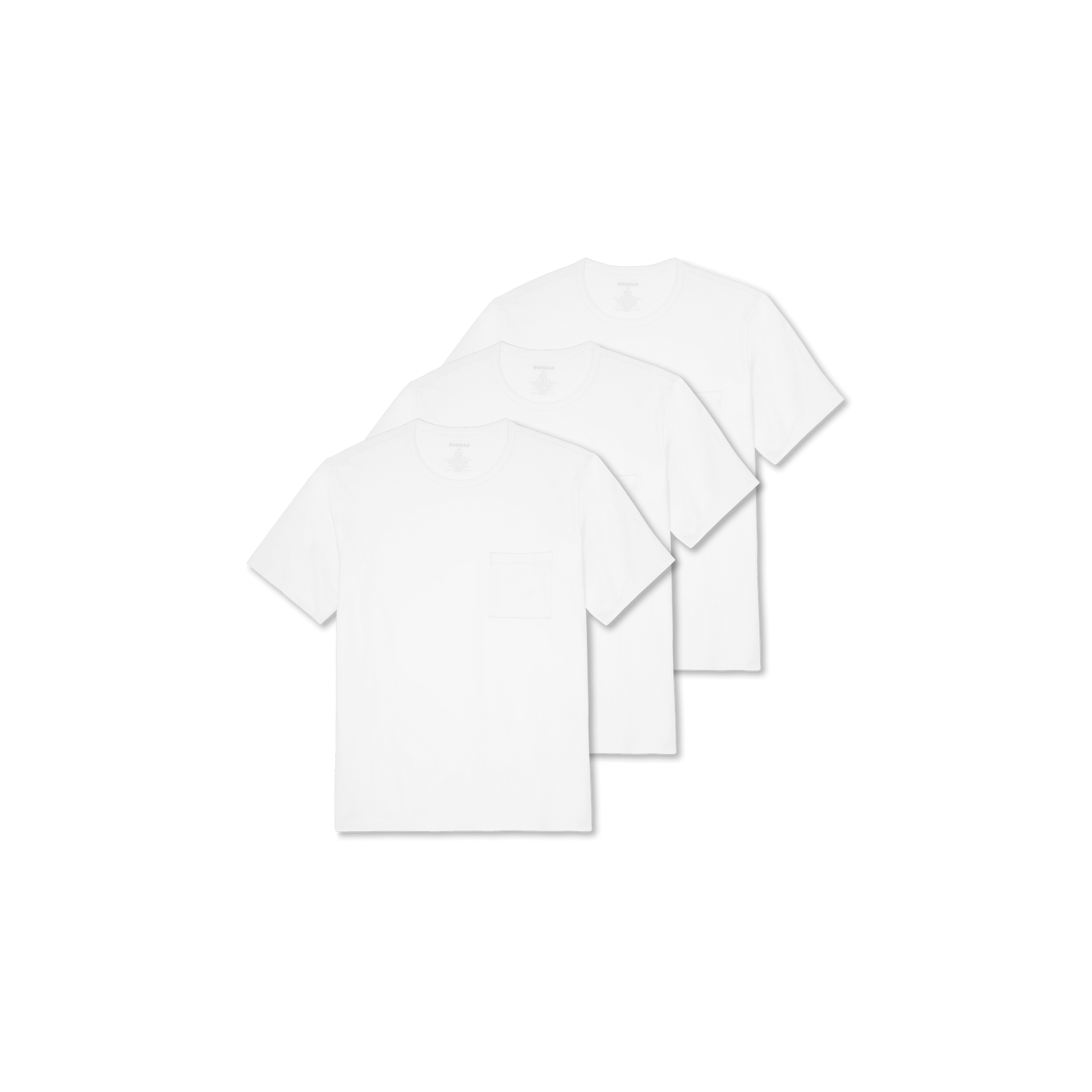 Men's Premium Weight Pocket Crew Neck T-Shirt 3-Pack - White L [7248]