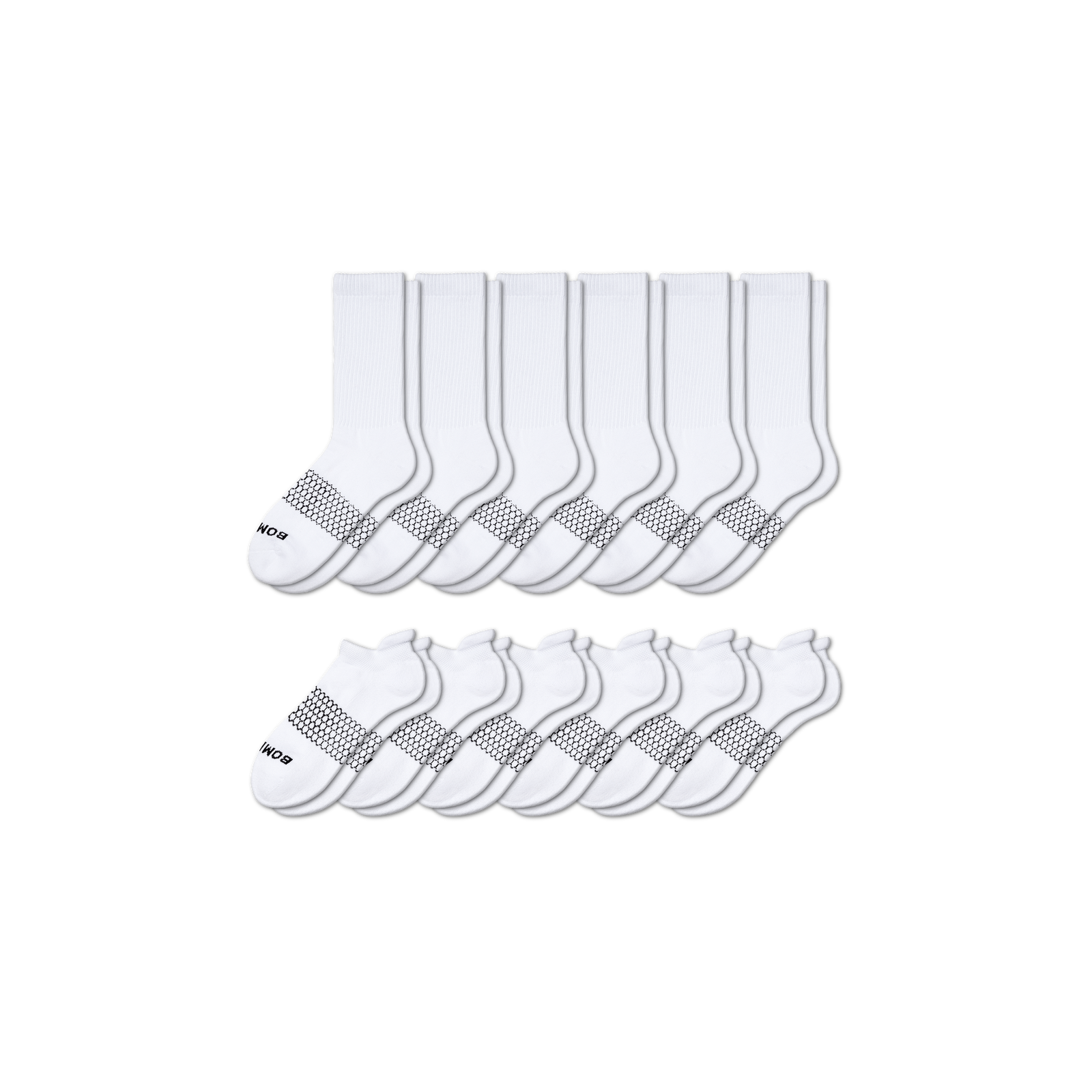 Women's Calf & Ankle Sock 12-Pack - white - 3