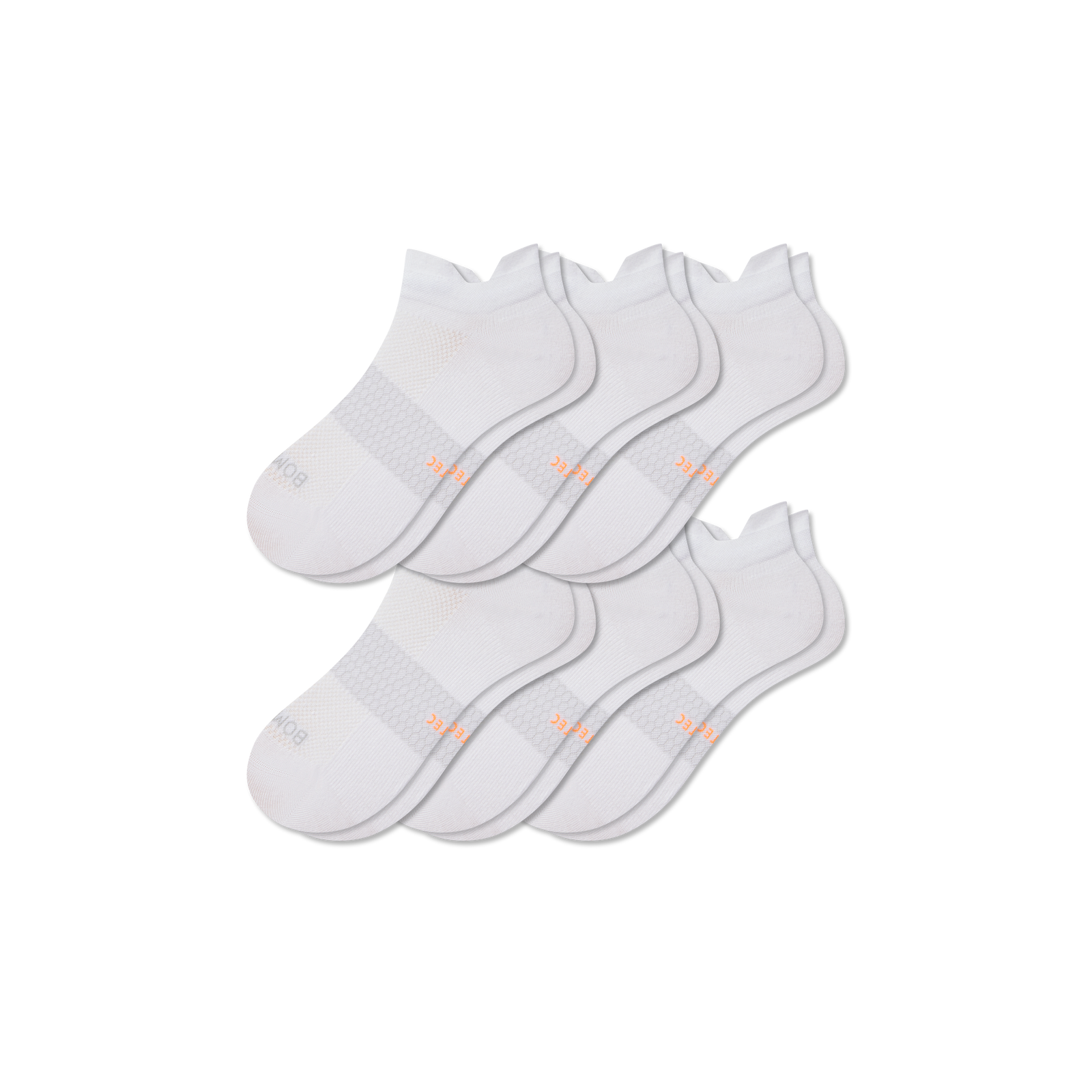Men's Lightweight Athletic Ankle Sock 6-Pack - White