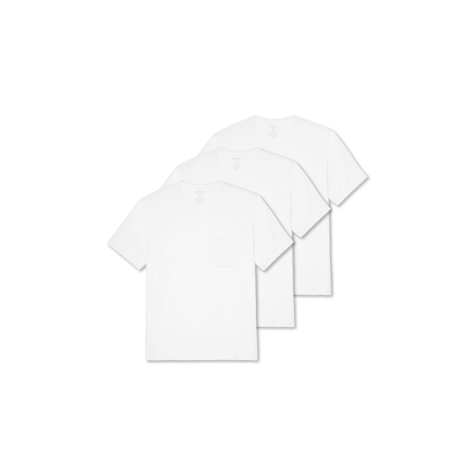 Women's Premium Weight Pocket Crew Neck T-Shirt 3-Pack - White L [7248]