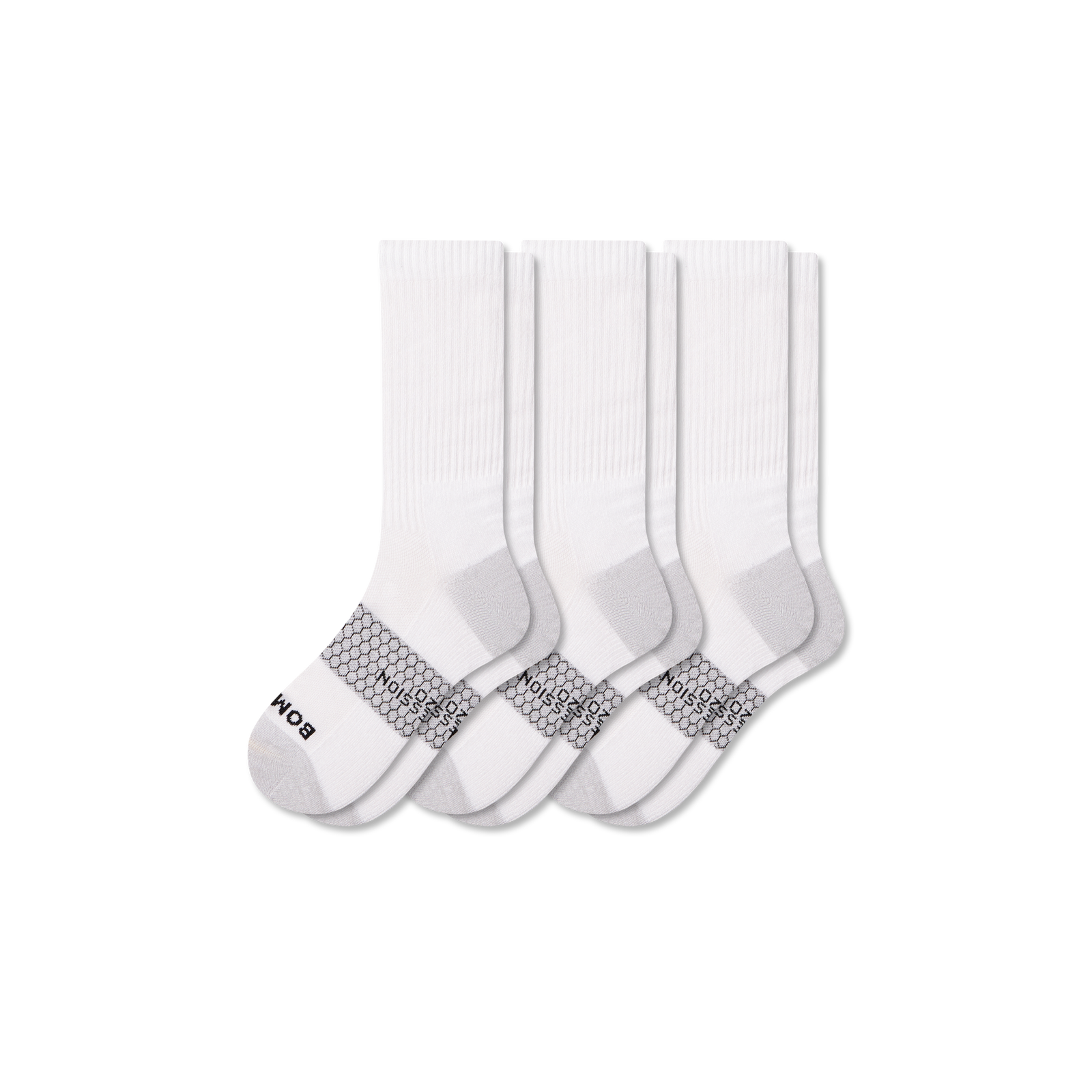 Everyday Compression Calf Sock 3-Pack (15-20mmHg) - White L
