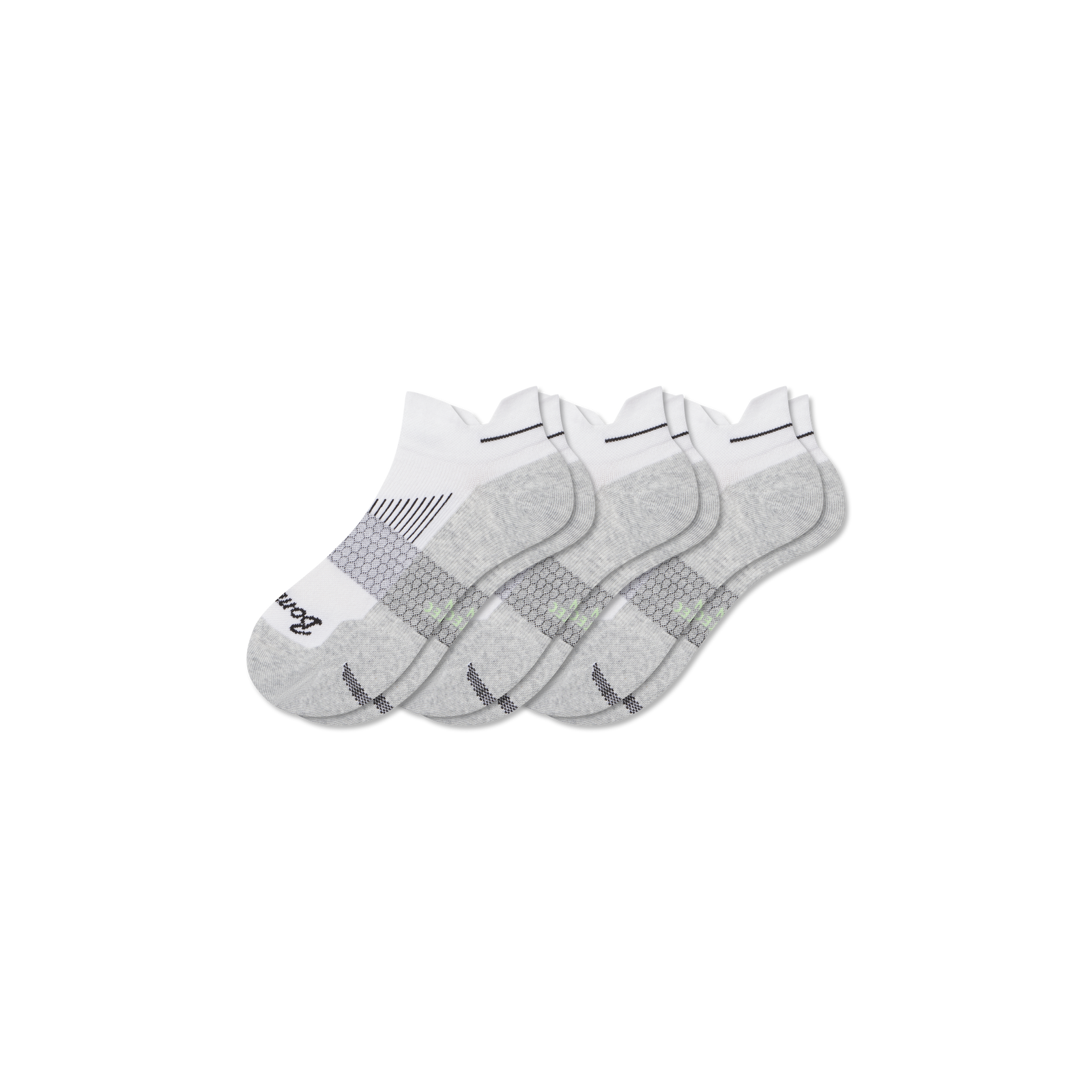 Women's Running Ankle Sock 3-Pack - White Mix L