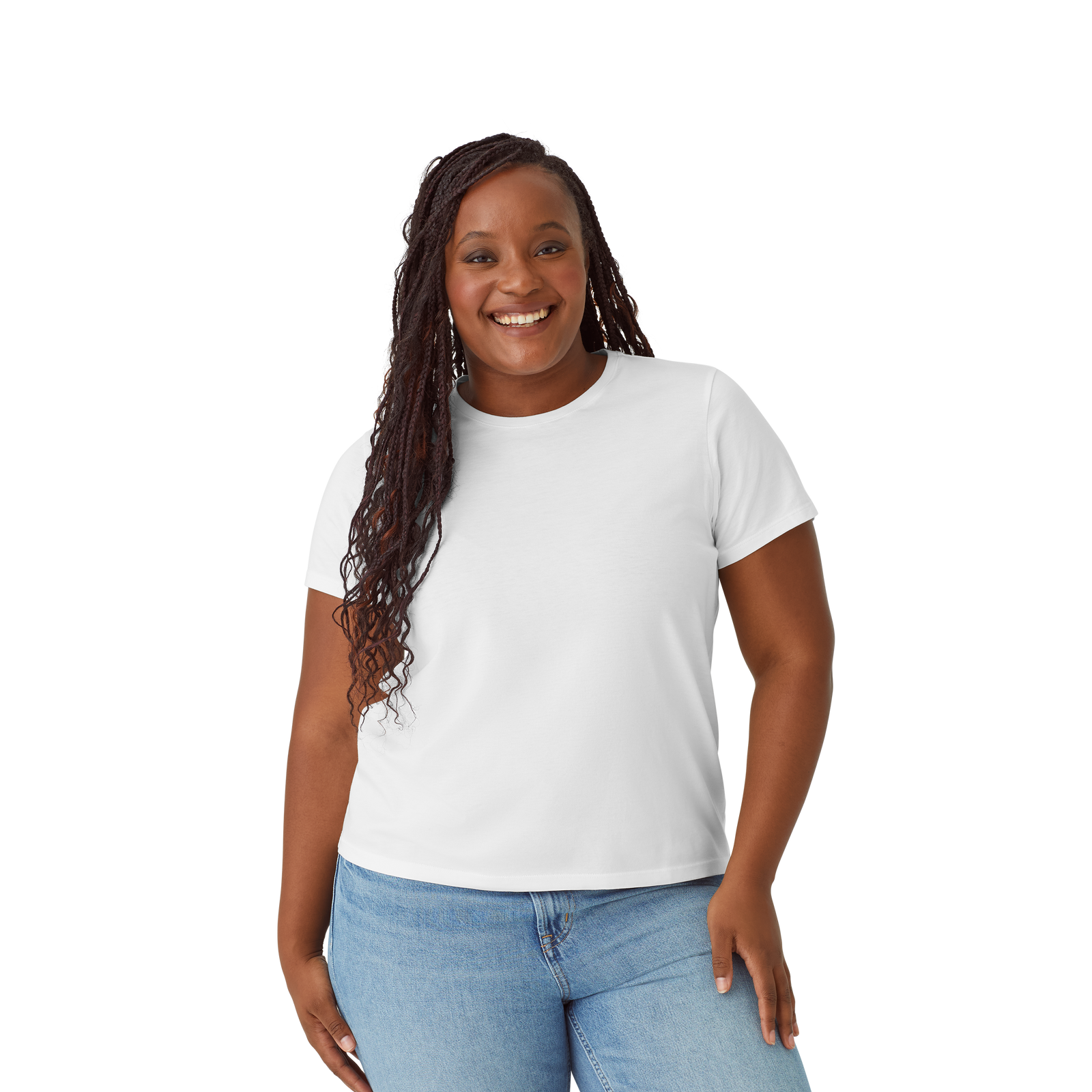 Women's Pima Cotton Crew Neck T-Shirt 6-Pack - white - 2