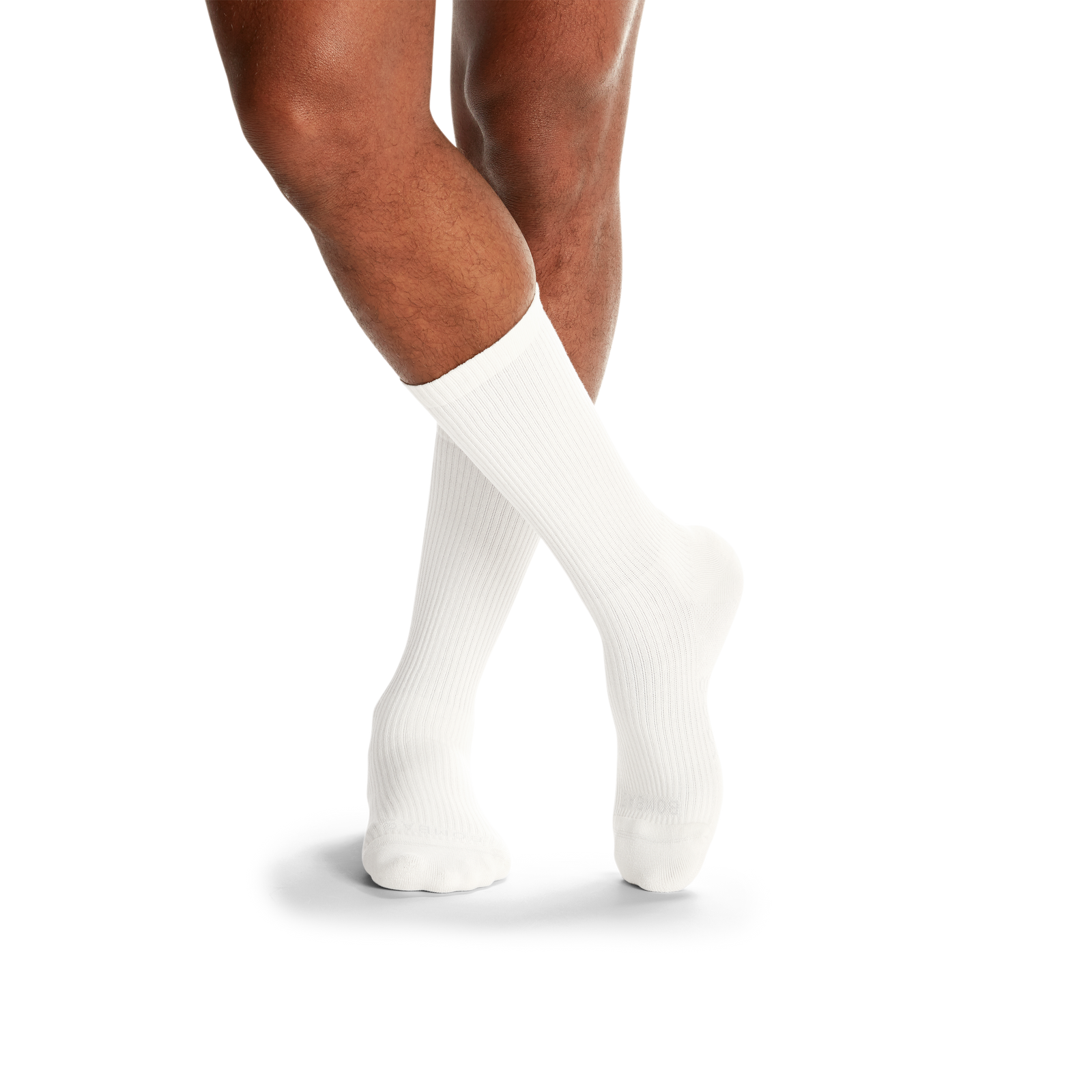 Modern Rib Calf Socks - Soft White MO1