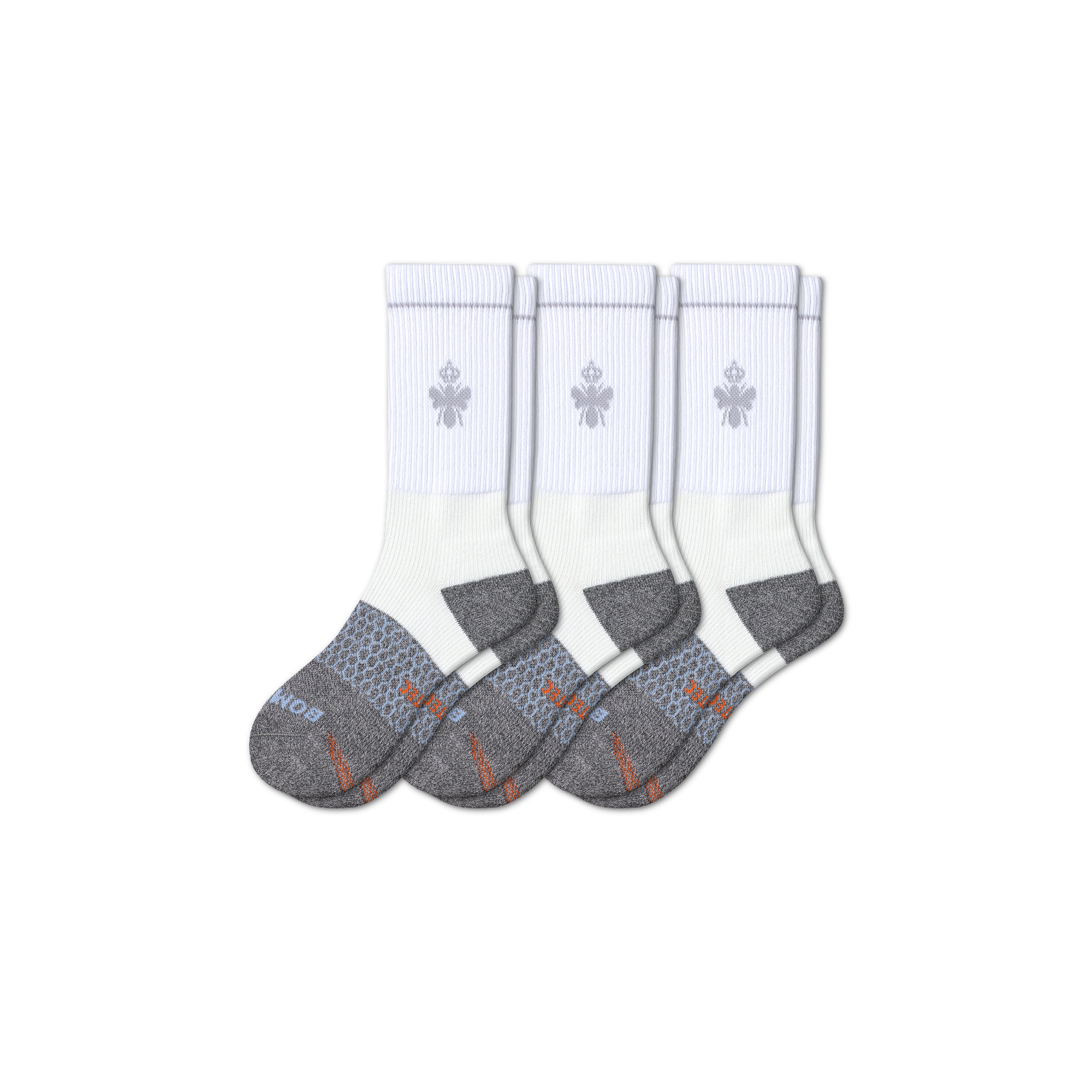 Targeted Compression Performance Calf Sock 3-Pack - White