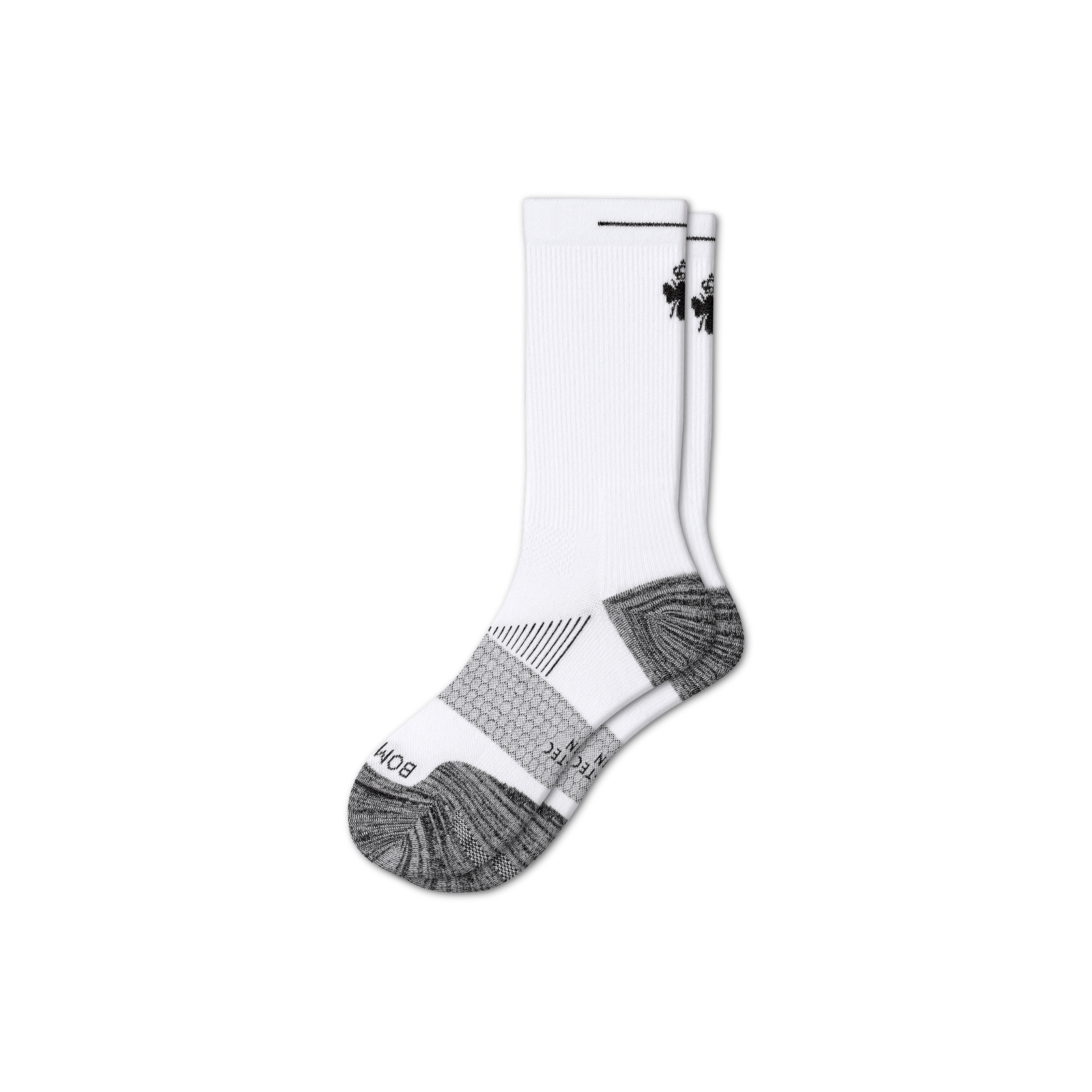 Women's Running Calf Sock - white-with-bee - 1